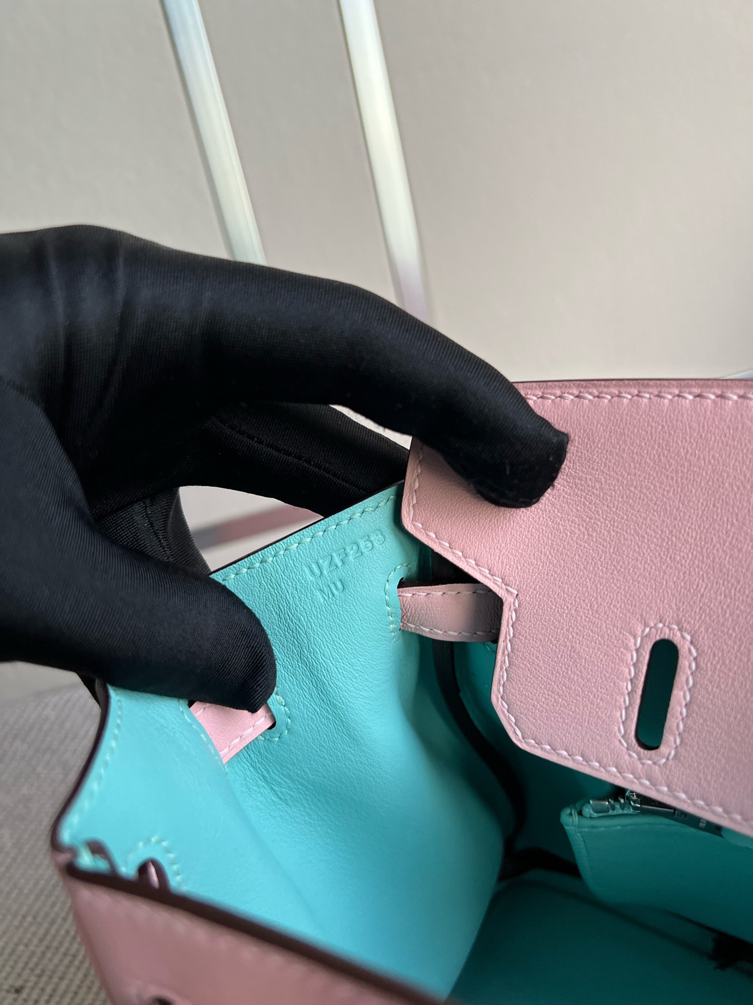 에르메스 버킨백25 화이트 은장 토고가죽